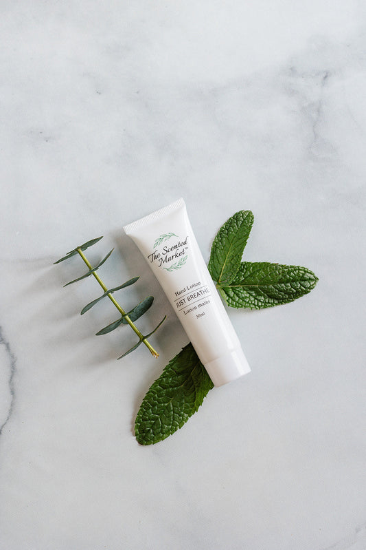 JUST BREATHE Travel Size Hand Lotion: Lightweight Hydration - The Scented Market  Lotion & Moisturizer   