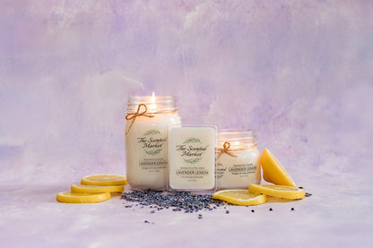 LAVENDER LEMON Soy Wax Candle 8 oz - The Scented Market  Candles   