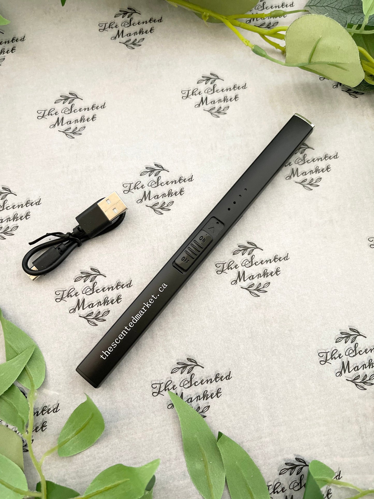 LIGHTER - USB Rechargeable Black - The Scented Market  Lighters & Matches   