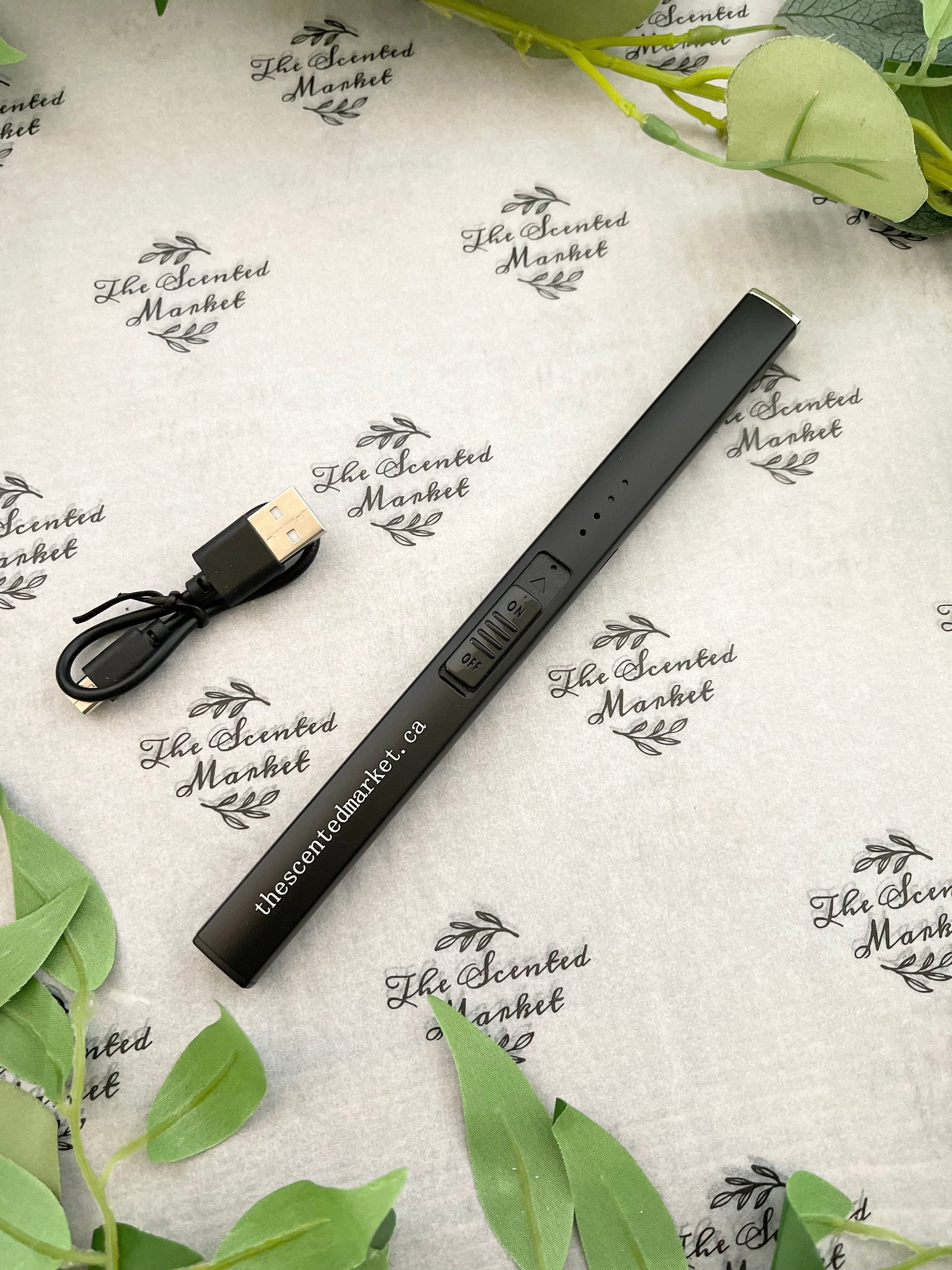 LIGHTER - USB Rechargeable Black - The Scented Market  Lighters & Matches   