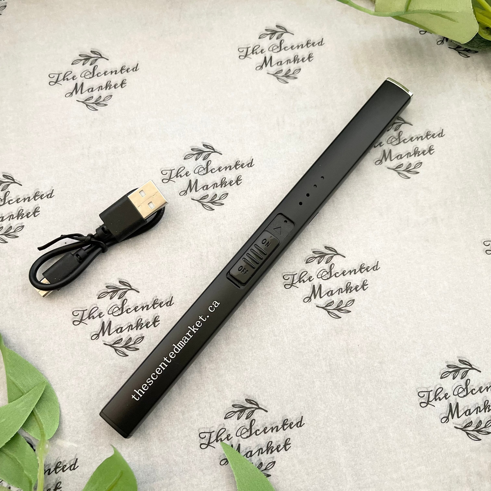 LIGHTER - USB Rechargeable Black - The Scented Market  Lighters & Matches   