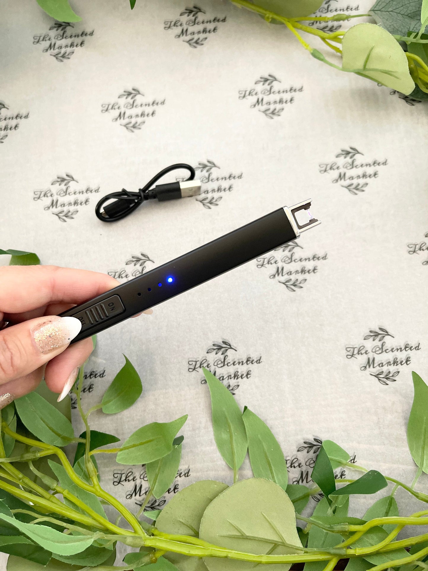 LIGHTER - USB Rechargeable Black - The Scented Market  Lighters & Matches   