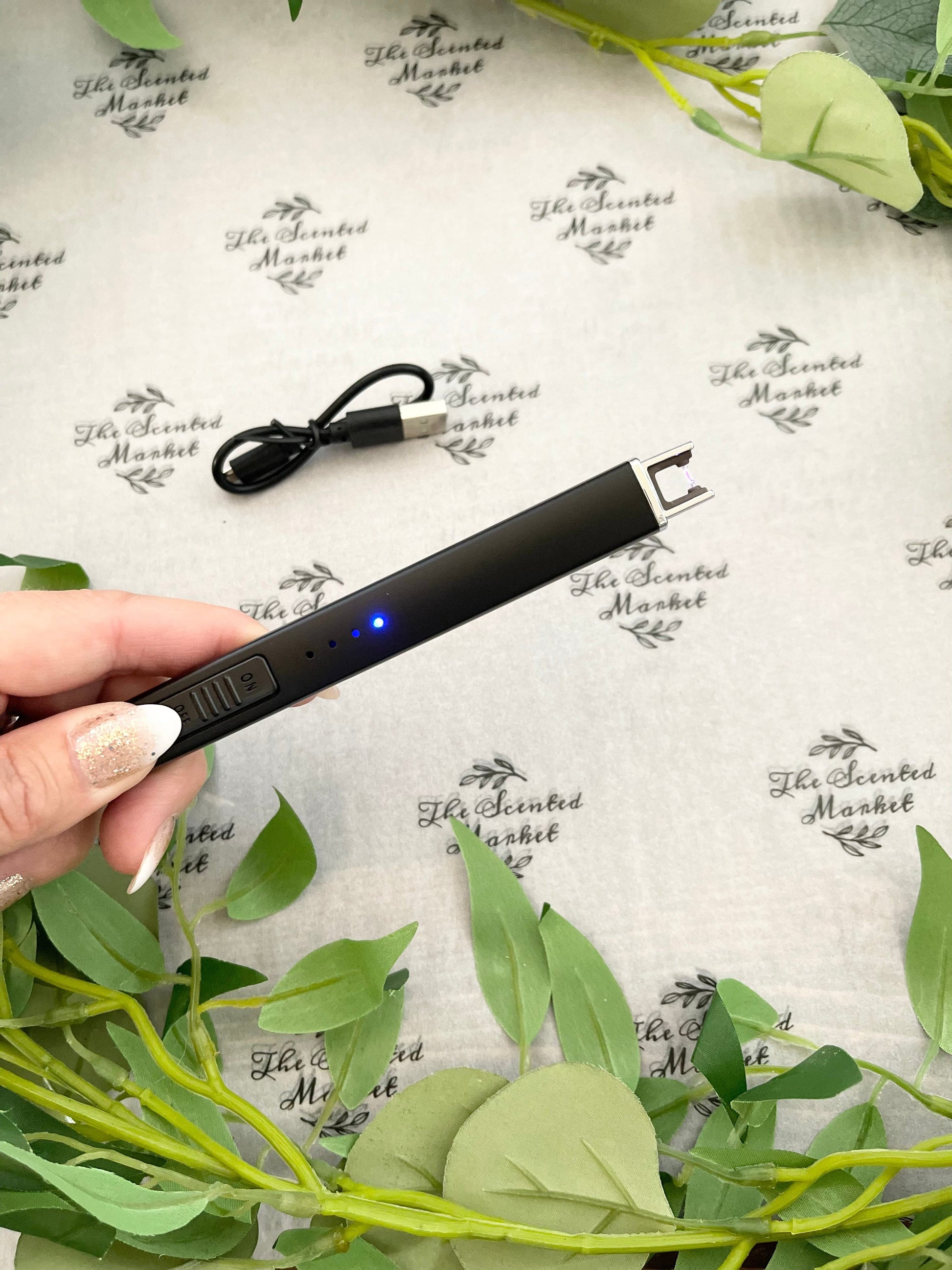 LIGHTER - USB Rechargeable Black - The Scented Market  Lighters & Matches   