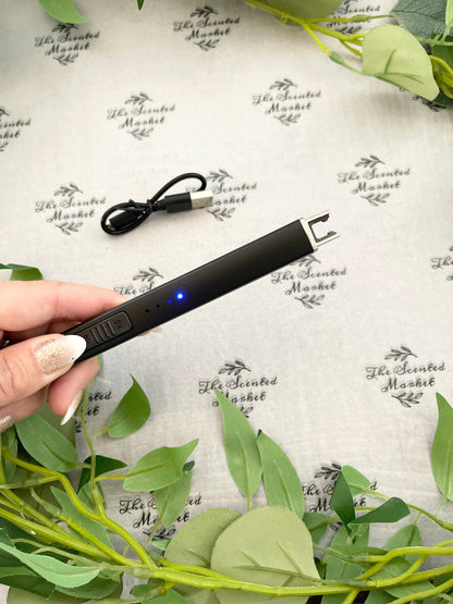 LIGHTER - USB Rechargeable Black - The Scented Market  Lighters & Matches   