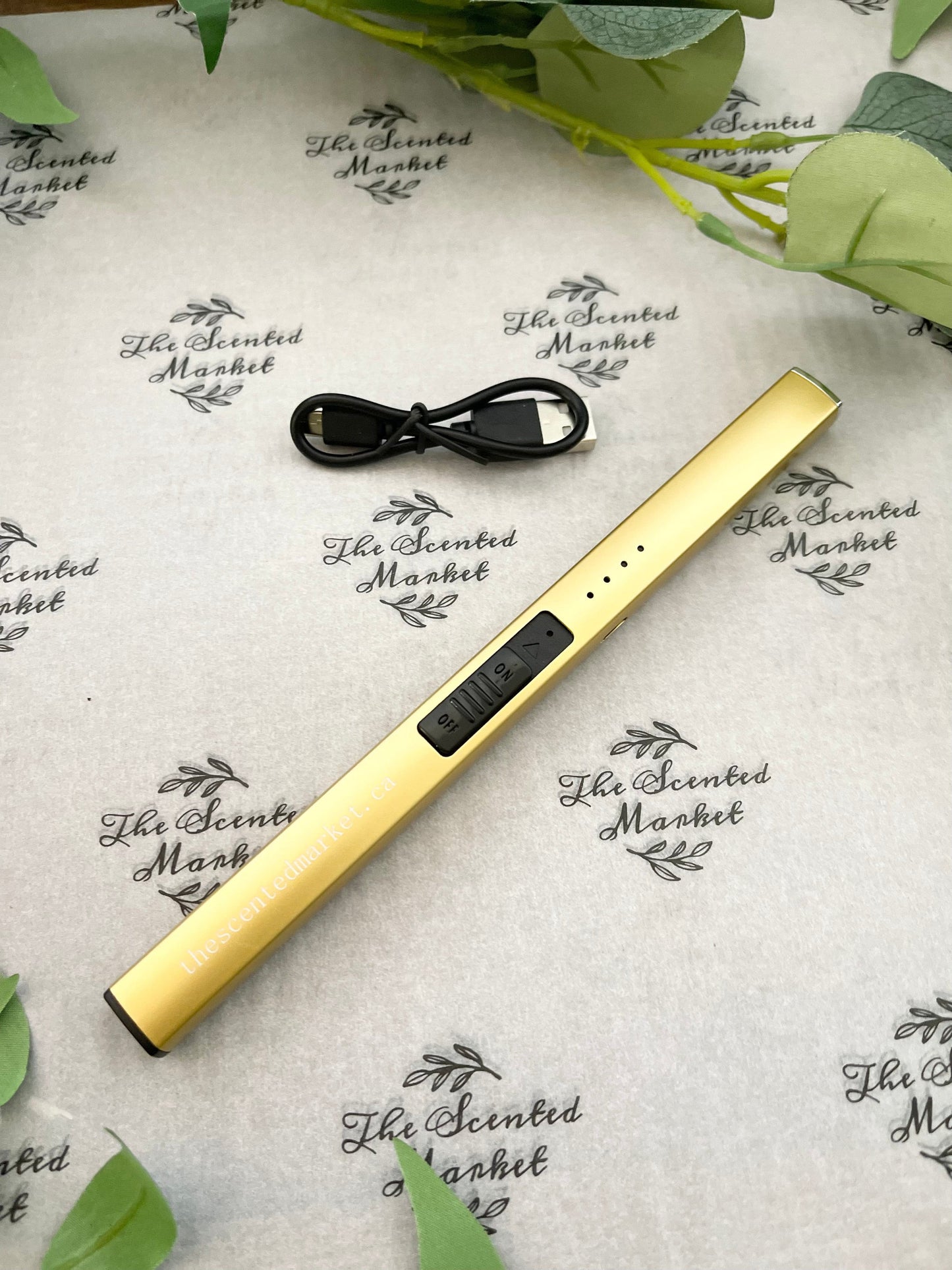 LIGHTER - USB Rechargeable Gold - The Scented Market  Lighters & Matches   