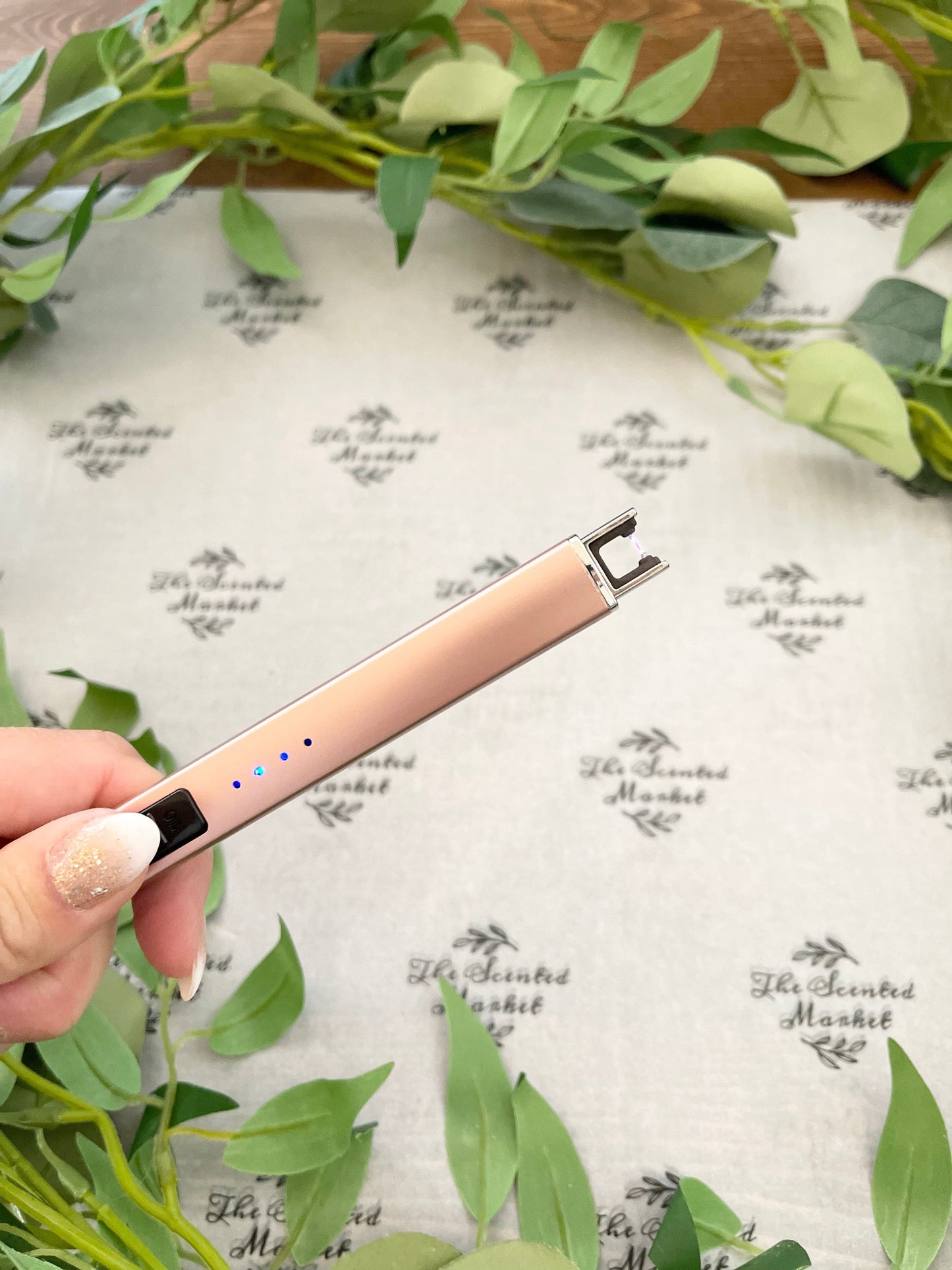 LIGHTER - USB Rechargeable Rose Gold - The Scented Market  Lighters & Matches   