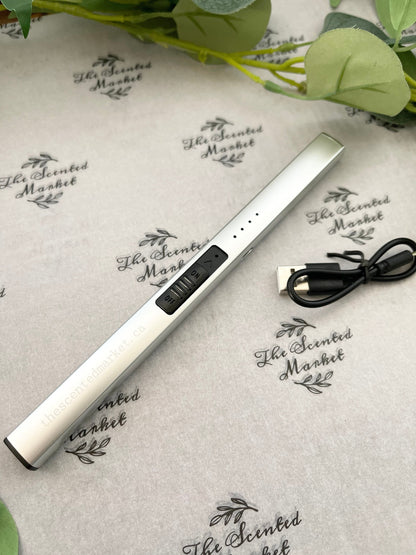LIGHTER - USB Rechargeable Silver - The Scented Market  Lighters & Matches   