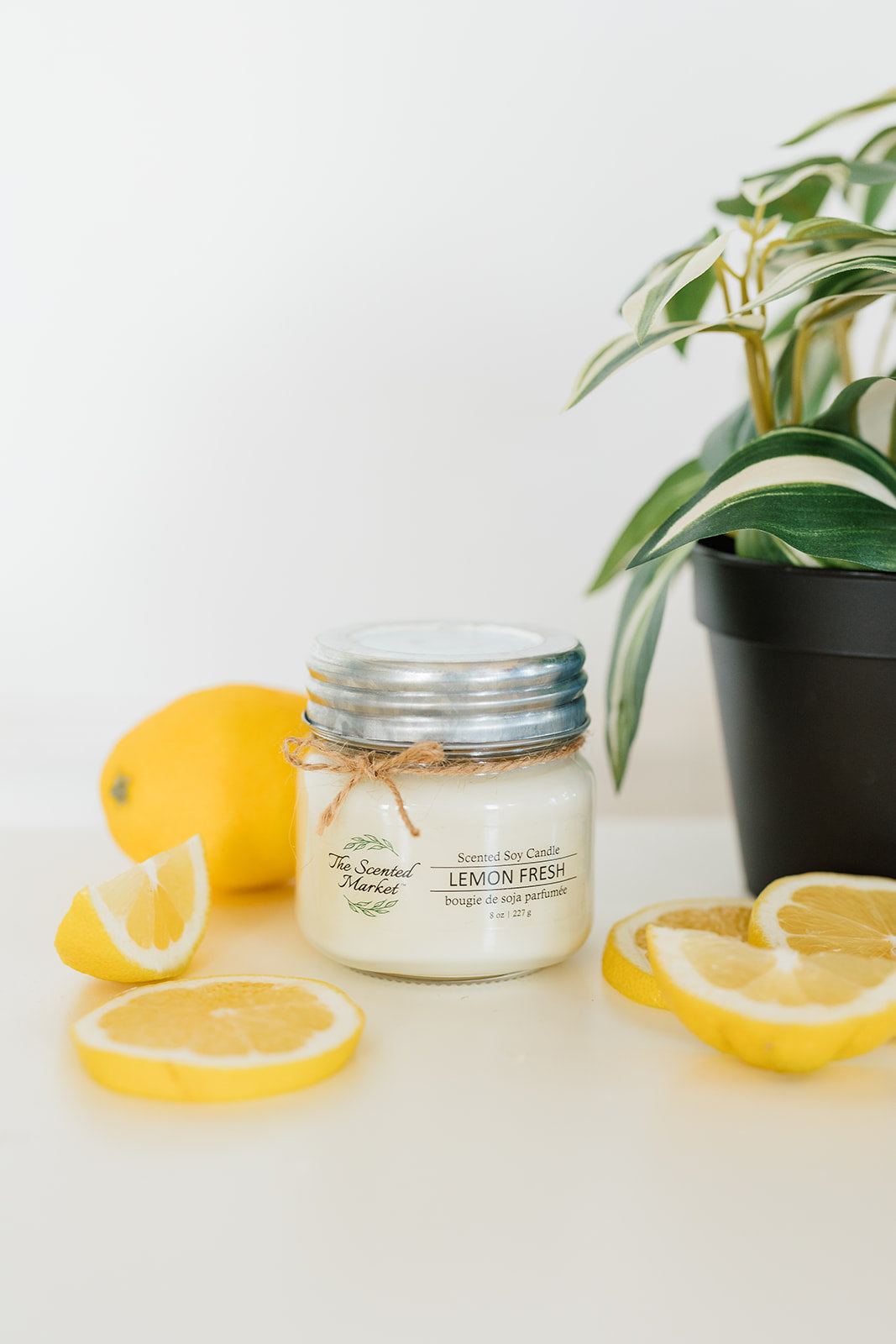 LEMON FRESH Soy Wax Candle 8 oz