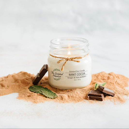 MINT COCOA Soy Wax Candle 8 oz - The Scented Market  Candles   