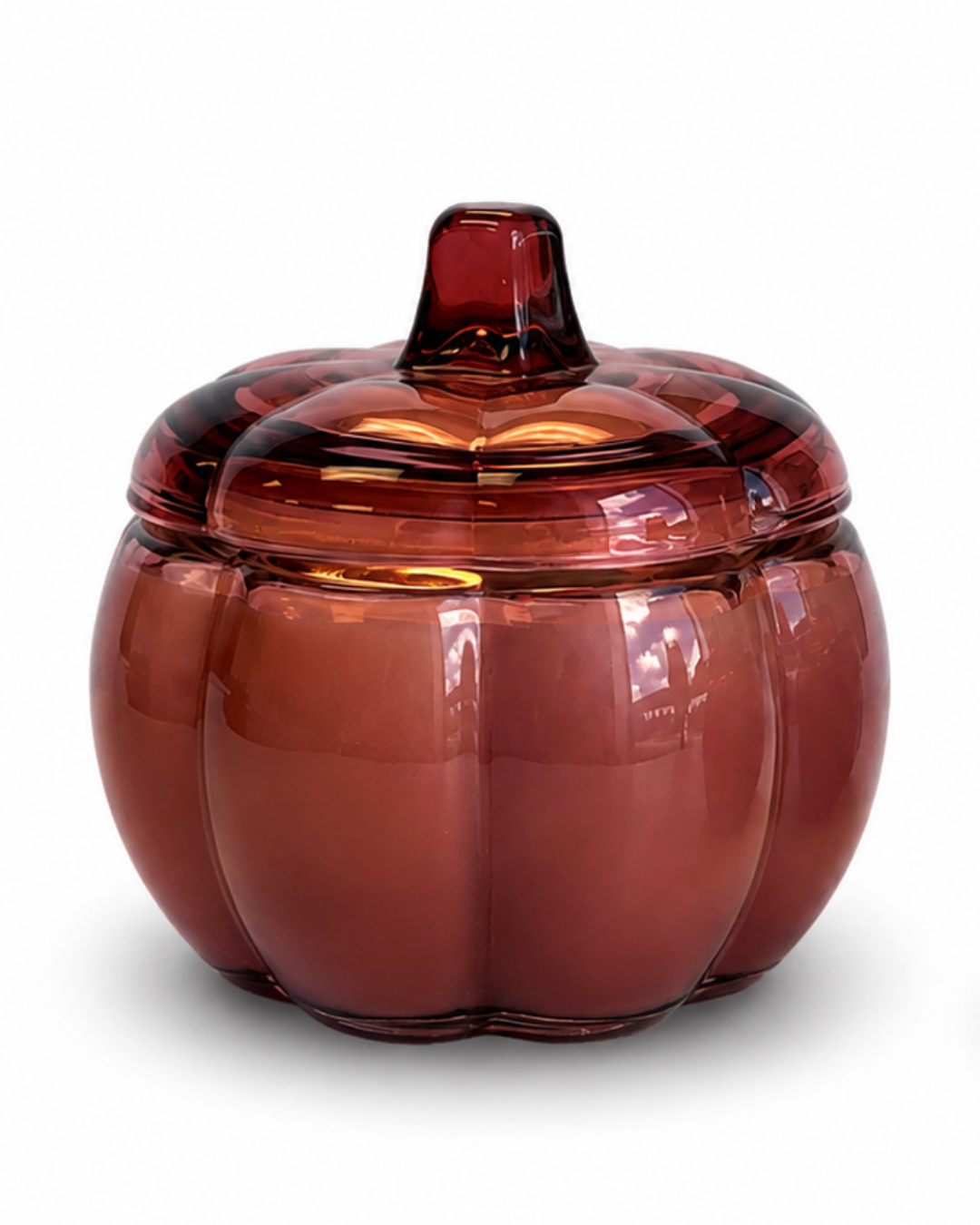 Glass Pumpkin Soy Candle MULLED WINE | Pumpkin Spice Cake