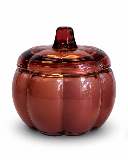 Glass Pumpkin Soy Candle MULLED WINE | Pumpkin Spice Cake