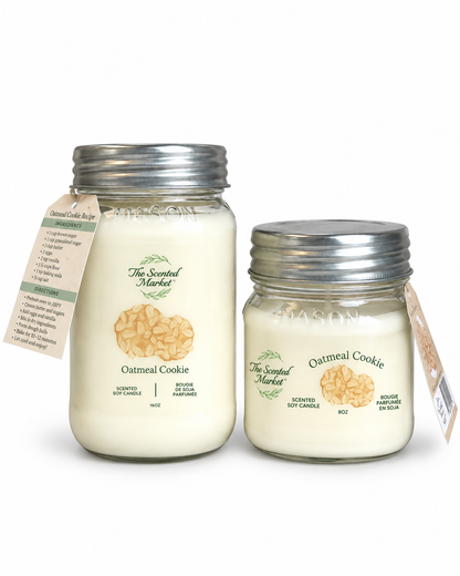 Oatmeal Cookie Scented Soy Candle | Warm Bakery Candle | 16 oz, 100 Hour Burn