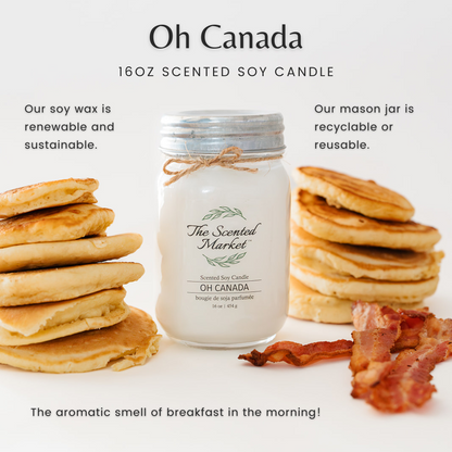 OH CANADA Soy Wax Candle 16 oz - The Scented Market  Candles   