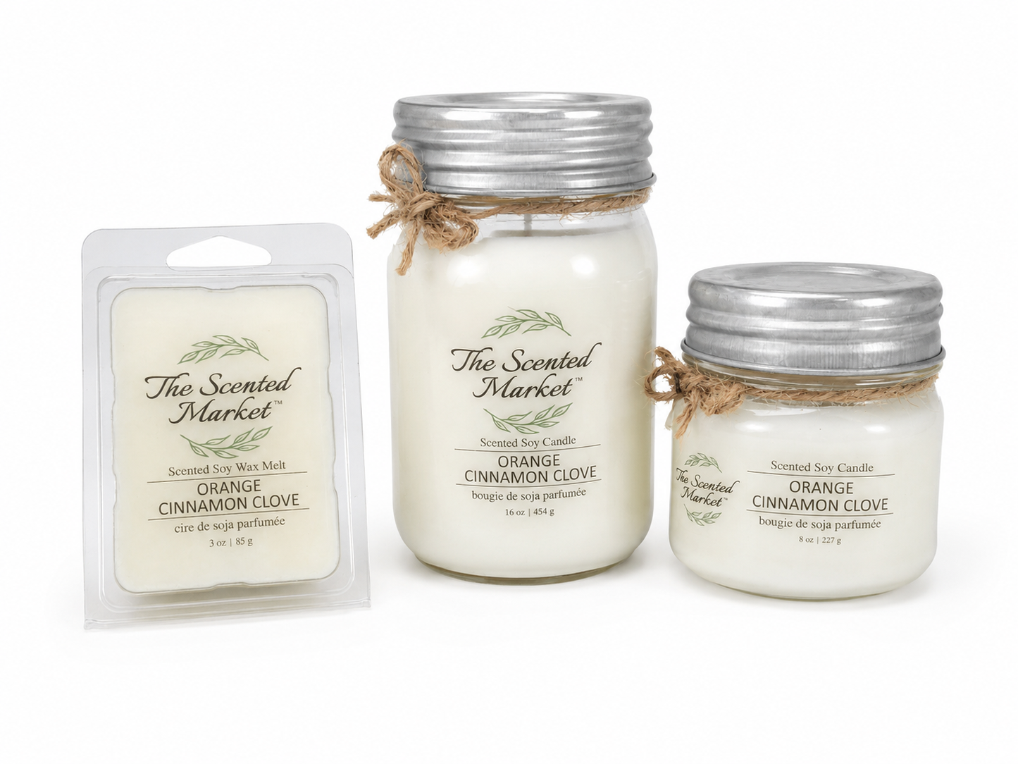 ORANGE CINNAMON CLOVE Soy Wax Candle 16 oz