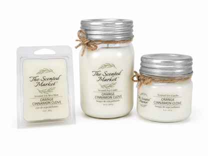 ORANGE CINNAMON CLOVE Soy Wax Candle 16 oz