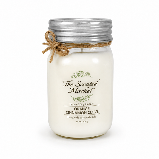 ORANGE CINNAMON CLOVE Soy Wax Candle 16 oz