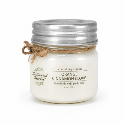 ORANGE CINNAMON CLOVE Soy Wax Candle 8 oz