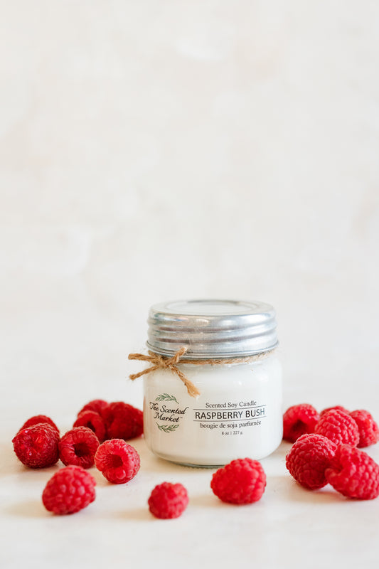 RASPBERRY BUSH Soy Wax Candle 8 oz