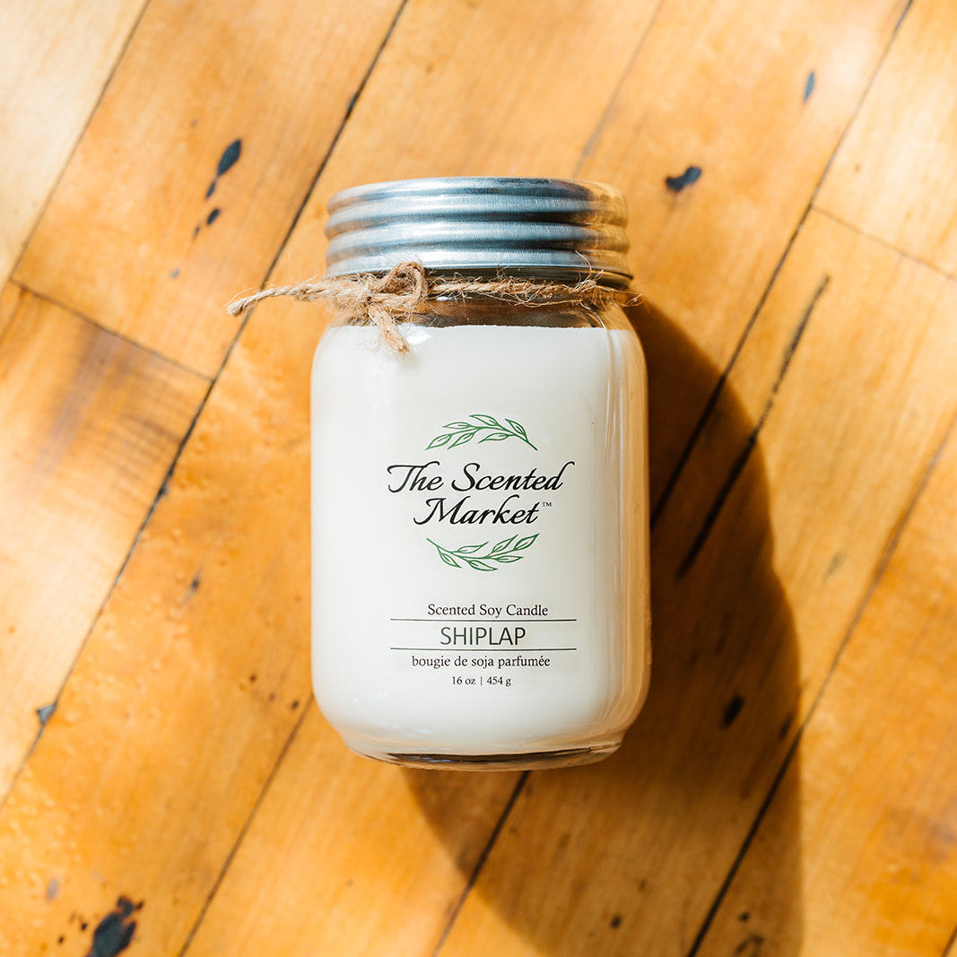 SHIPLAP Soy Wax Candle 16 oz - The Scented Market  Candles   
