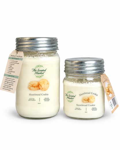 Shortbread Cookie Scented Soy Candle | Sweet Bakery Candle | 16 oz, 100 Hour Burn