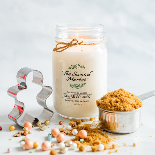SUGAR COOKIES Soy Wax Candle 16 oz - The Scented Market  Candles   