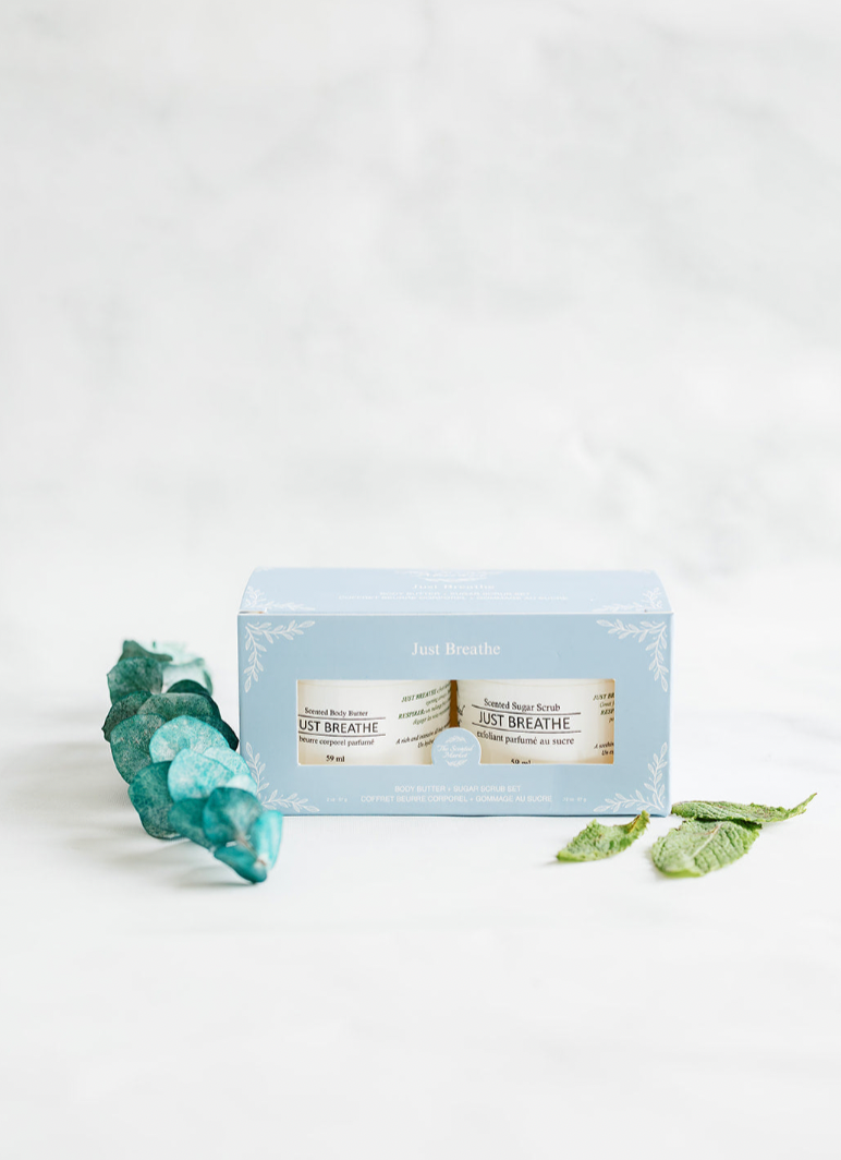 Body Butter and Sugar Scrub Gift Set - Just Breathe