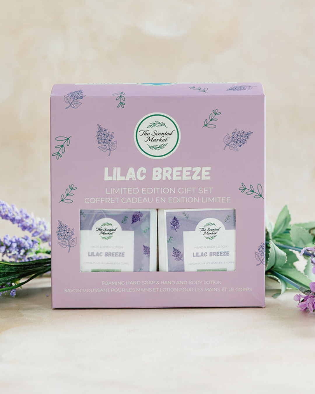 LILAC BREEZE Spring Foaming Hand Soap and Body Lotion Set