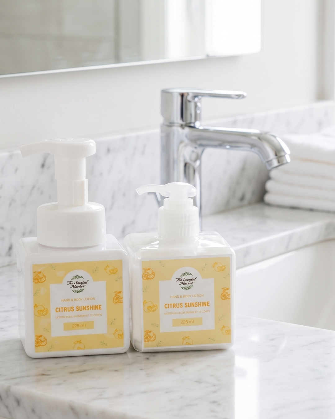 Citrus Sunshine Spring Foaming Hand Soap and Body Lotion Set