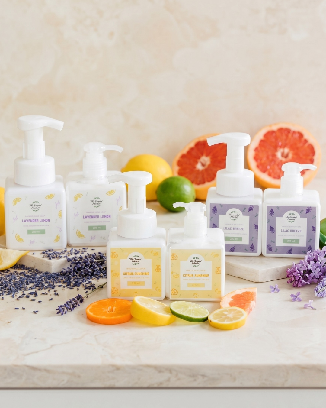 Citrus Sunshine Spring Foaming Hand Soap and Body Lotion Set