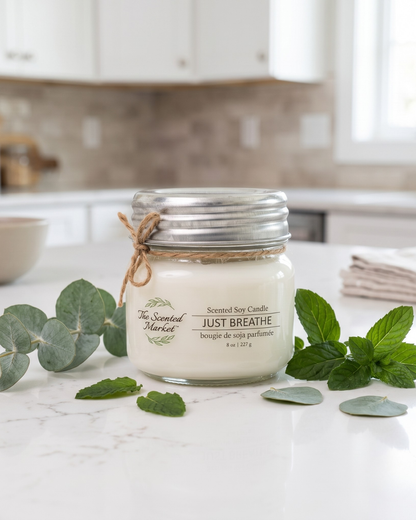 JUST BREATHE Soy Wax Candle 8 oz
