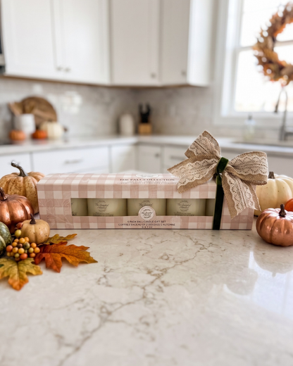 Fall Candle Sample Pack | 5 Soy Wax Fall Scented Candles | Autumn Fragrance Gift Set