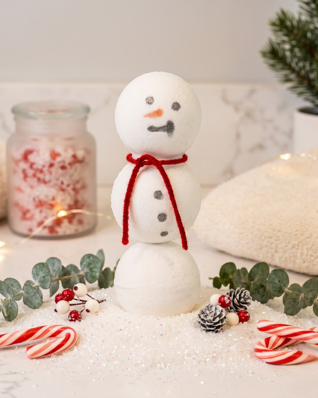 Stacking Snowman Bath Bomb Set | Festive Christmas Bath Bombs | Holiday Gift