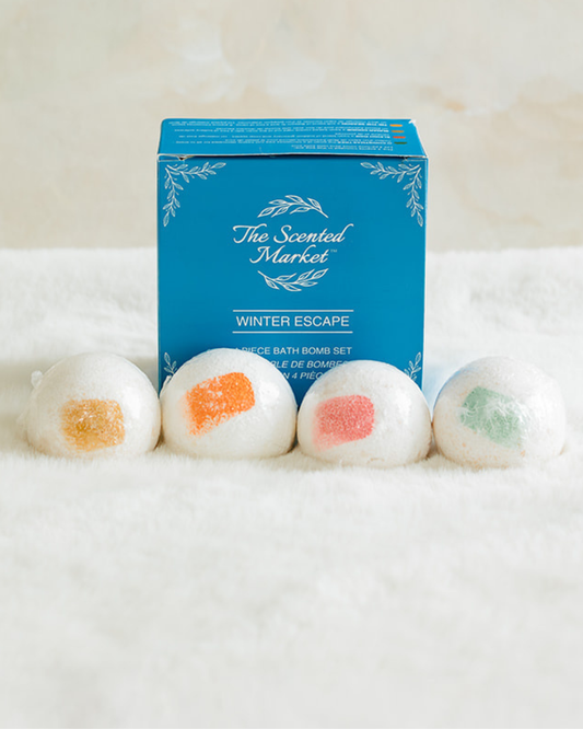 Winter Mini Bath Bomb Gift Set | 4 Relaxing Seasonal Scents for a Cozy Self Care Experience