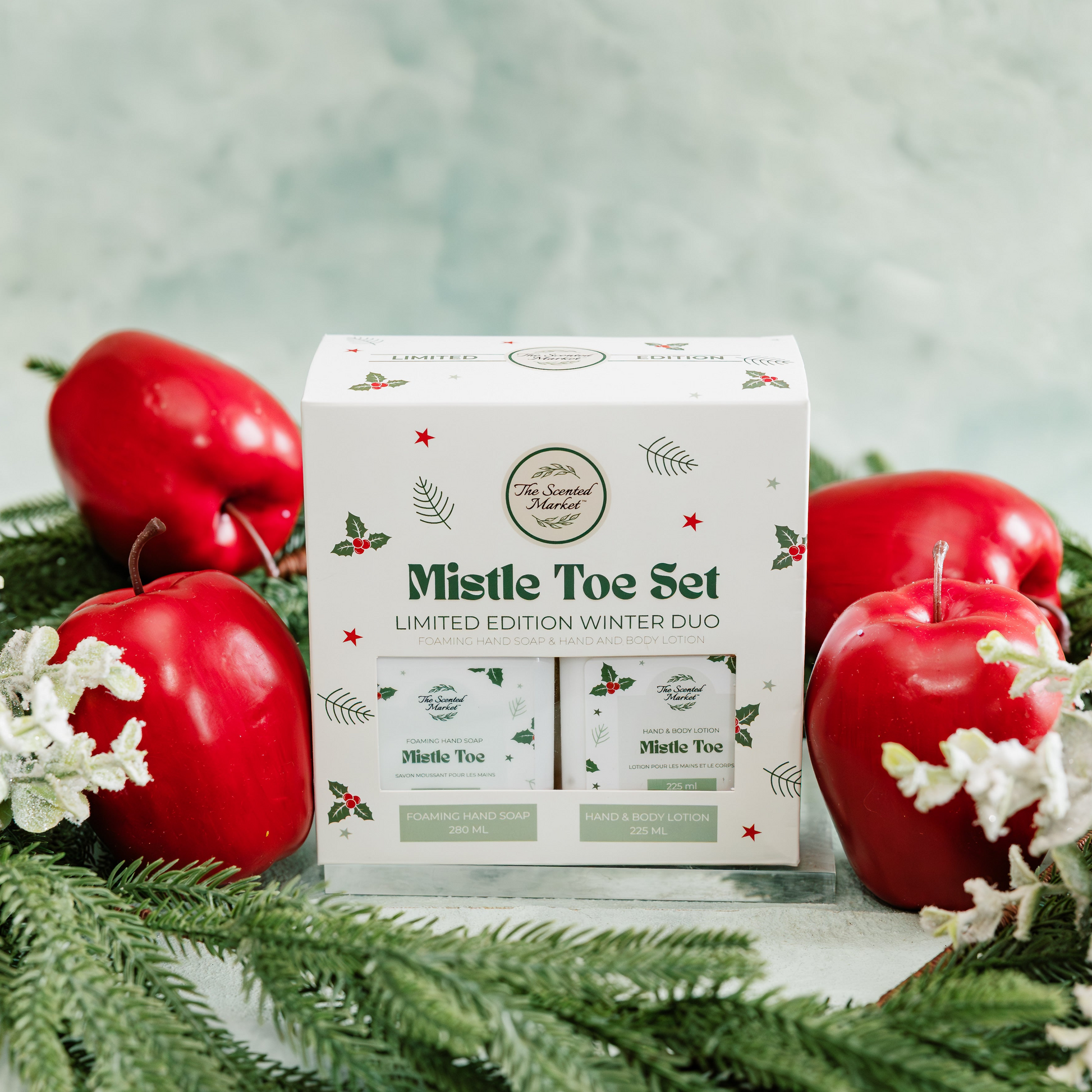 The Mistletoe Gift Set - Foaming Hand Soap + Body Lotion Duo - The Scented Market  Bath & Body Gift Sets   