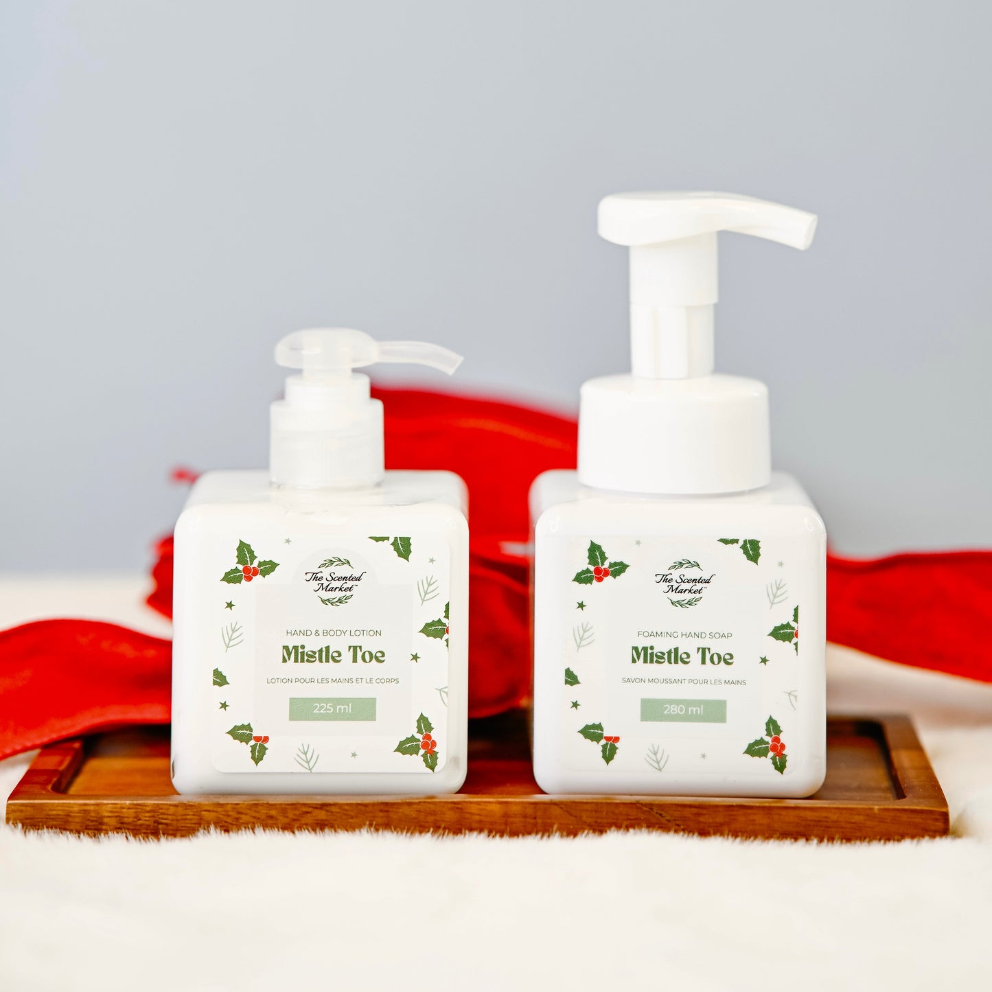 The Mistletoe Gift Set - Foaming Hand Soap + Body Lotion Duo - The Scented Market  Bath & Body Gift Sets   