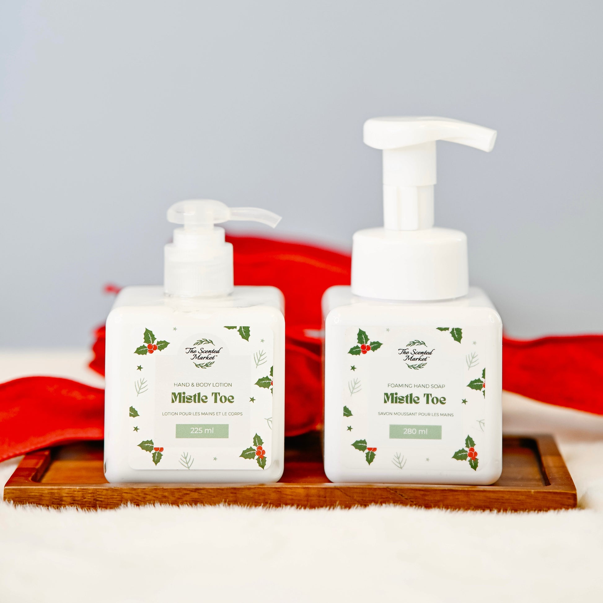 The Mistletoe Gift Set - Foaming Hand Soap + Body Lotion Duo - The Scented Market  Bath & Body Gift Sets   