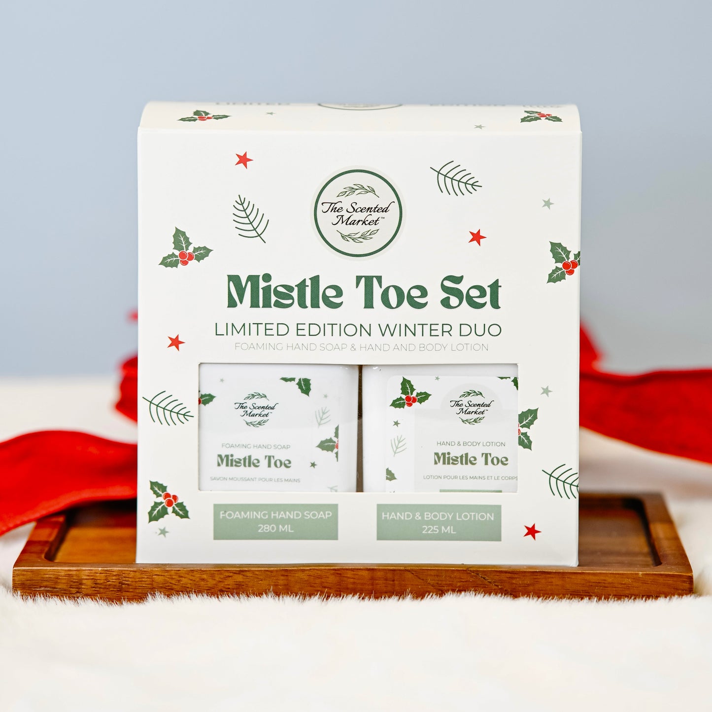The Mistletoe Gift Set - Foaming Hand Soap + Body Lotion Duo - The Scented Market  Bath & Body Gift Sets   