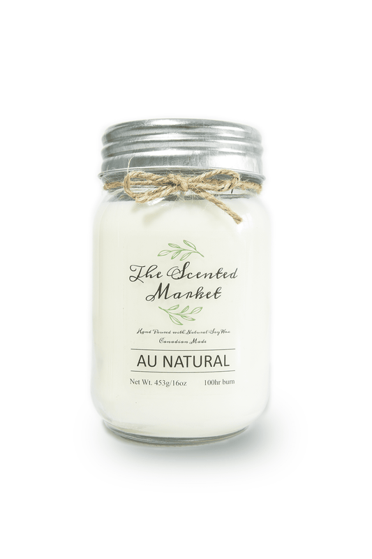 Signature Wholesale Au Natural 16 Ounce Soy Wax Mason Jar Candle