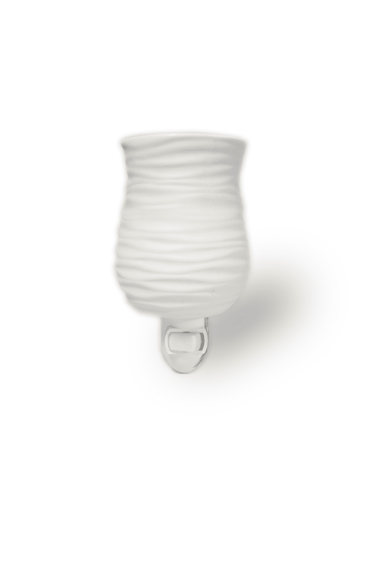 Wax Melter Plug In - Matte White Swirl