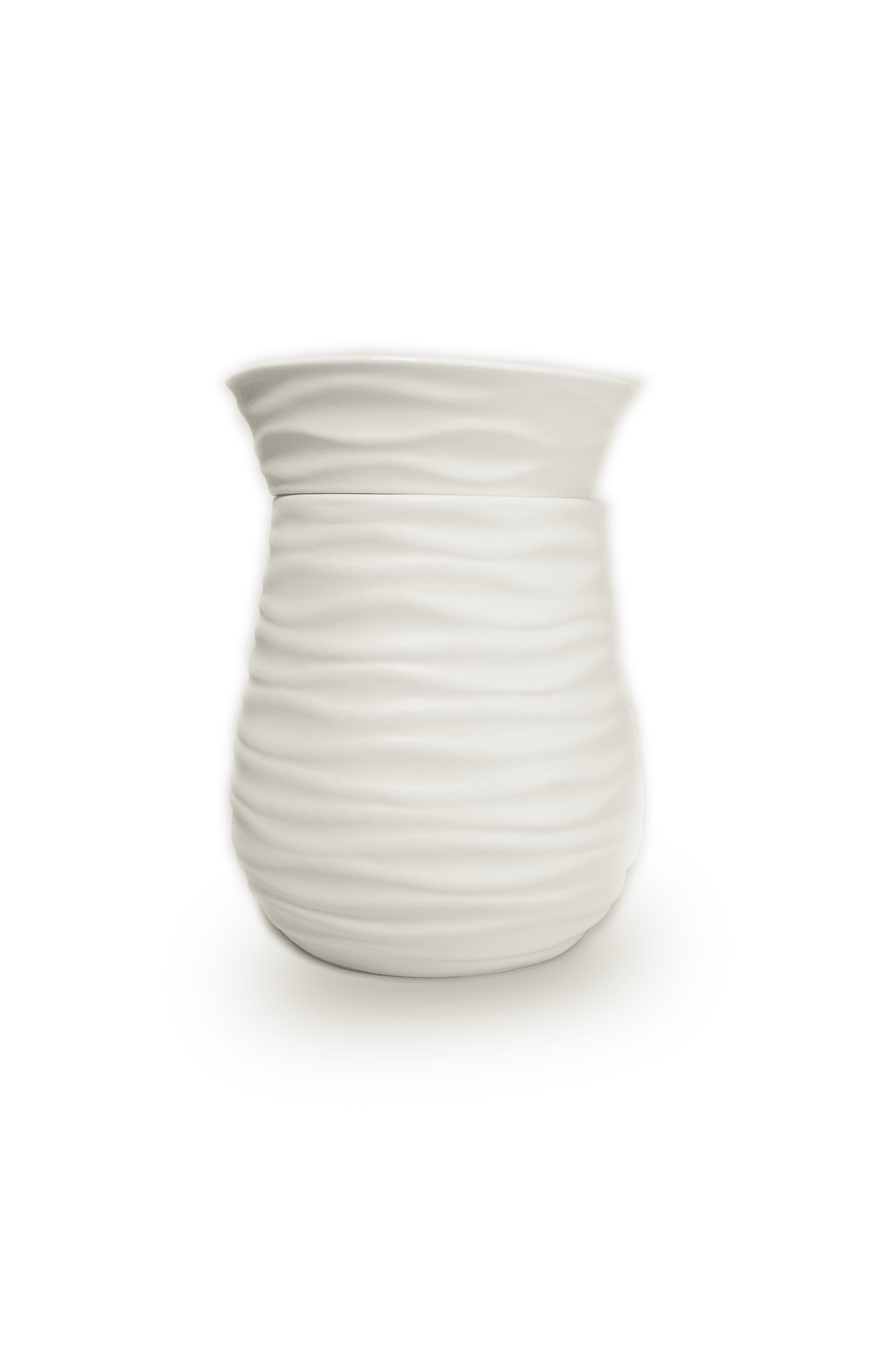 Wax Melter Large - Matte White Swirl