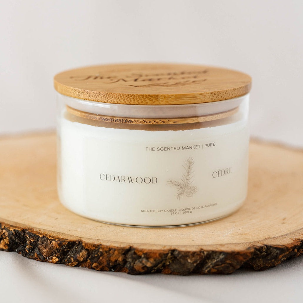 Pure CEDARWOOD Soy Wax Candle 14 oz