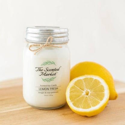 LEMON FRESH Soy Wax Candle 16 oz