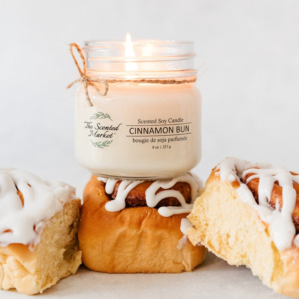 CINNAMON BUN Soy Wax Candle 8 oz