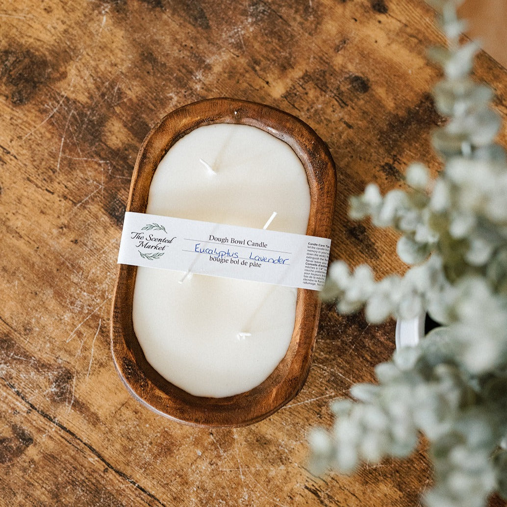 Brown Oval Dough Bowl - EUCALYPTUS LAVENDER